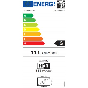 LG Smart Τηλεόραση 65" 4K UHD LED 65NANO82T6B HDR (2024)